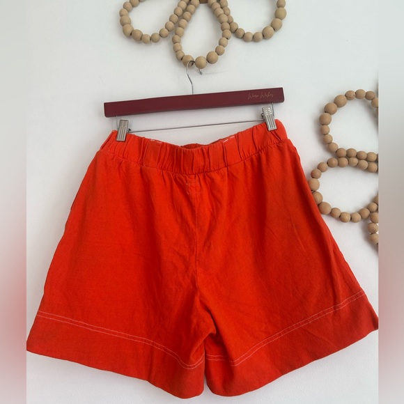 NWOT Free People Strada One-Shoulder Short Set in Cherry Tomato size XS - Picture 5 of 5